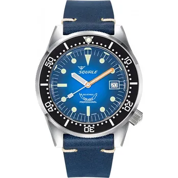 Hodinky Squale 1521 Blue Ray gumový řemen