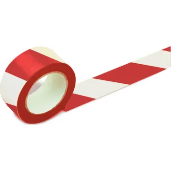Informační tabulka Značkovací páska na podlahu, šířka 50 mm, červeno-bílá, 2 role