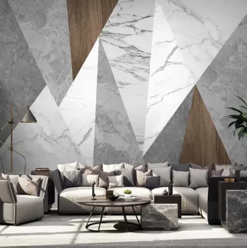 Fototapeta Solution Media 3D tapety - Mramorová stěna s dřevěnými vzory MU3733 4 - Slámová textura - Vliesová tapeta - 300g/m2