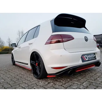 Tuning Splittery zadní boční VW GOLF Mk7 GTI CLUBSPORT 2016- 2017 černý lesklý plast