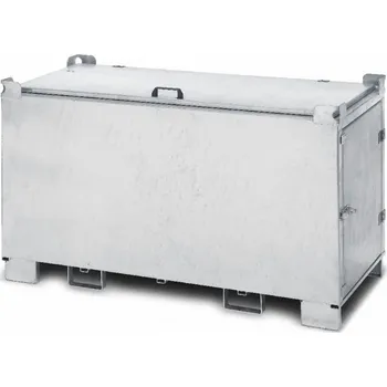 Přepravník Bezpečnostní kontejner na zářivky, ocelový, vhodný k přepravě dle ADR, rozměry 1670 x 750 x 1000 mm