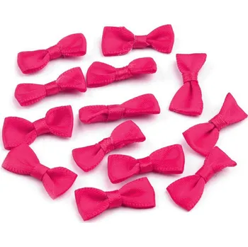 Svatební / prádlové mašličky 12x25 mm saténové, barva 22 (14) pink