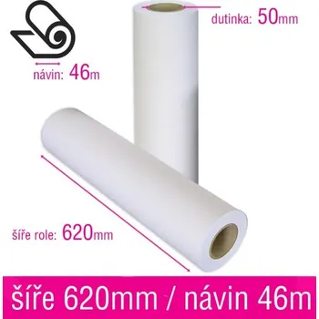 Plotrový papír Plotrový papír v roli 620mmx46m 80g "Smartline"
