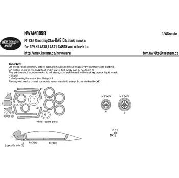Plastikový model New Ware 1/48 Mask FT-33A Shooting Star BASIC (GWH)