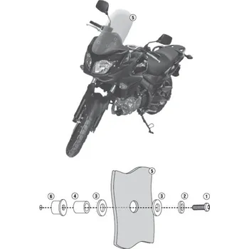 D3101KIT montážní sada pro plexi 3101 DT - Suzuki DL 650 V-Strom (11-16)