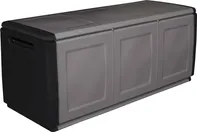 Zahradní úložný box ArtPlast Linea Cube 330 l tmavě šedý/černý