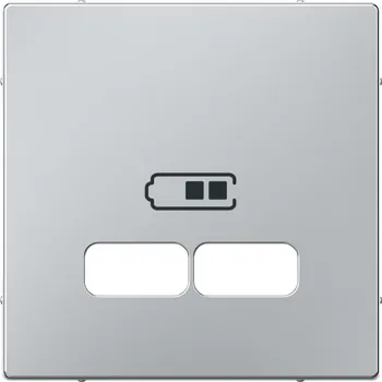 vypínač a zásuvka SCHN MTN4367-0460 Merten - Centrální deska pro 2xUSB, System M, Aluminium