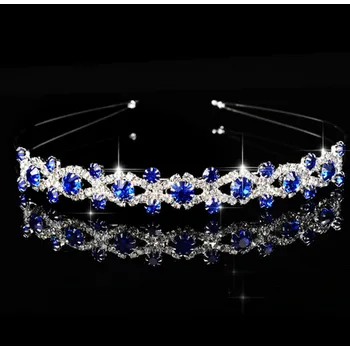 Čelenka B-TOP Čelenka do vlasů s kamínky - modrá