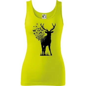 Deer Butterfly - Dámské tílko - M ( Limetková )