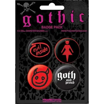 Placka set - Gothic - 4x38mm