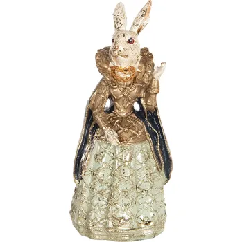 Bytová dekorace Vintage velikonoční dekorace Králičí dáma v šatech - 5*4*11 cm