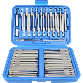 Bit Condor bity 1/4", PL - PH - PZ - Inbus - Torx - speciální, délka 75 mm, sada 55 dílů - 100-00484