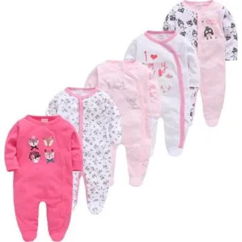 Kojenecká souprava Kojenecký overal - mix motivů dívčí (5 ks) Varianta: varianta 5, Věk: 0-3M