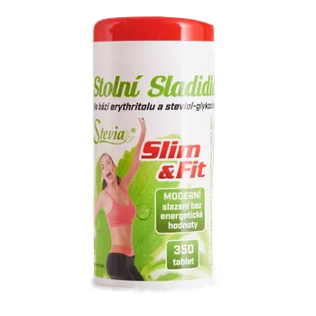 Sladidlo Stevia Slim&Fit stolní sladidlo se steviol-glykosidy 350 tbl.