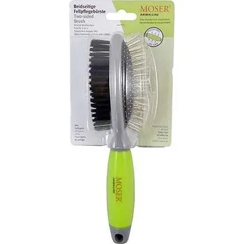 Kartáč pro zvířata Moser Oboustranný kartáč s gelovou rukojetí