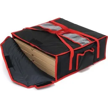 Taška na 4 pizzy, velikost XL, 50x50 cm, s rámem a vyhříváním, černá BAG_T4XLSRSVB