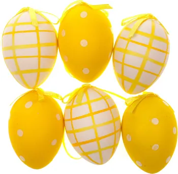 Velikonoční dekorace Autronic VEL5031 velikonoční vejce žluté 6 ks