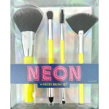 Kosmetický štětec HKA Sada štětců na make-up neon 4 ks