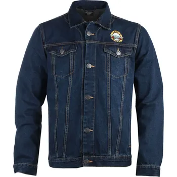 Pánský bomber bunda pánská Guns N' Roses - Classic Logo - DENIM - ROCK OFF - XXL