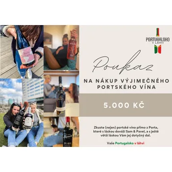 Portské víno dárkový poukaz 5000 korun