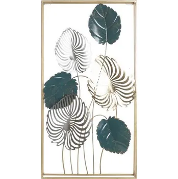 Kovová dekorace na zeď "LISTY" 50x8x91cm