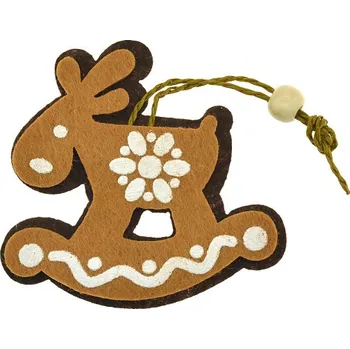 Velikonoční dekorace FloraSystem Dekorace perníček, houpací kůň, 4ks