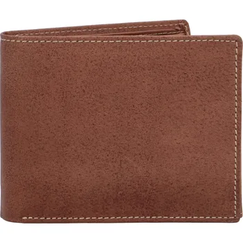 Peněženka Kožená pánská hnědá broušená peněženka - Anuk hnědá