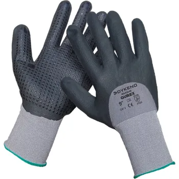 Pracovní rukavice Qurex proti oleji jemné textilní máčené rukavice s terčíky 11