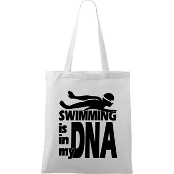 Swimming is in my DNA - Taška bavlněná - 42 x 38 cm ( Bílá )