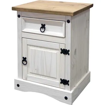 Noční stolek Noční stolek CORONA bílý vosk 16345B