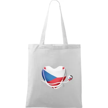 Nákupní taška Český doktor logo - Taška bavlněná - 42 x 38 cm ( Bílá )