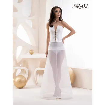 Dámská sukně Jednoduchá spodnička s širokým elastickým pasem SR-02 (nadměr) Barva: ivory, Vybraná velikost: 5XL, Obvod kruhu: 190 cm