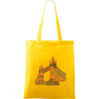 Tower bridge symboly - Taška bavlněná - 42 x 38 cm ( Žlutá )