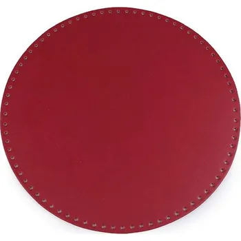 Dno na kabelku (vak), Ø25 cm, červená tmavá