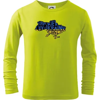 Dětská móda Ukrajina - jména měst - Evropa - Triko dětské Long Sleeve - 158 cm/12 let ( Limetková )