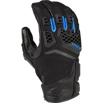 Moto rukavice Rukavice KLIM Baja S4 BLACK - KINETIC BLUE Velikost bunda: M