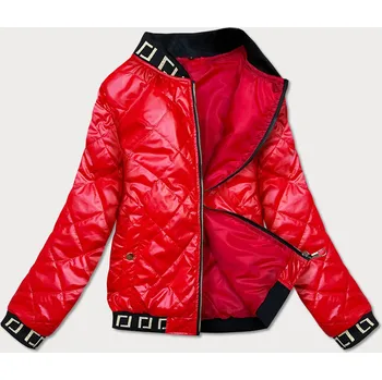 Červená dámská bunda bomber (B9798-4) odstíny červené XL (42)