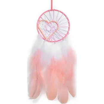 Lapač snů Lapač snů RŮŽOVÉ SRDCE vel. 60cm MN7026