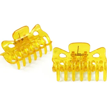 Barevné skřipce na vlasy, 2 ks Barva: žlutá