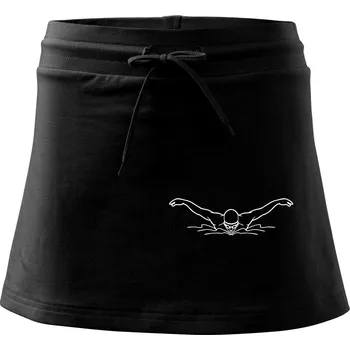 Dámská sukně Plavec motýlek - Sportovní sukně - two in one - L ( Černá )