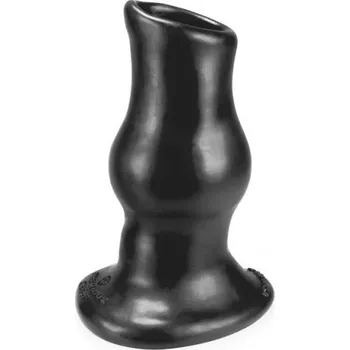 Anální kolík Oxballs Pig-Hole Deep II Fuckplug Black, silikonový anální tunel 19 x 6–7,5 cm