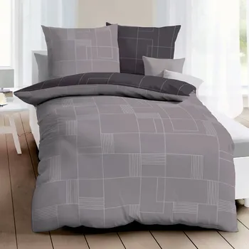 Povlečení Kaeppel | Flanelové povlečení Uptown šedé 140x200, 70x90