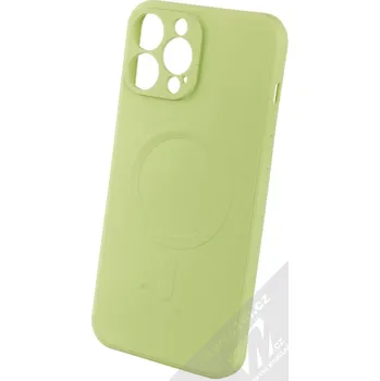 Pouzdro na mobilní telefon 1Mcz MagSilicone TPU ochranný kryt s MagSafe pro Apple iPhone 13 Pro Max světle zelená (light green)