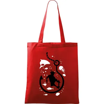 Nákupní taška Skaterhook - Taška bavlněná - 42 x 38 cm ( Červená )