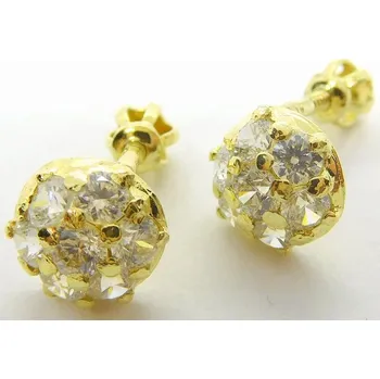 Náušnice Klenoty Budín Dámské zlaté pecičky s čirými zirkony na šroubek 585/1,26gr 236040869 (Klenoty Budín Dámské zlaté pecičky s čirými zirkony na šroubek 585/1,26gr 236040869)