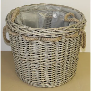 Koše proutí S/2 šedé pr.42cm