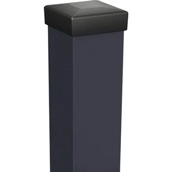 Plotový sloupek brankový POLARGOS 10 x 10 x 220 cm dorazový 7016 antracit