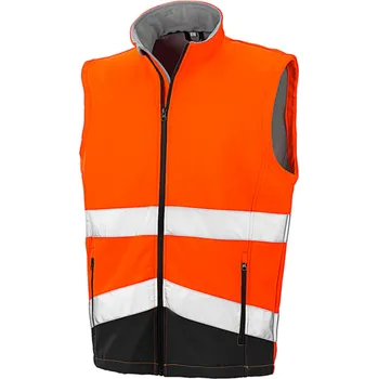 Result Potisknutelná reflexní Safety Softshell vesta Velikost: 3XL, Barva: oranžová-černá