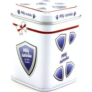 Dóza na potraviny Home Elements Plechová 4,5x4,5x6,6 cm Milý tatínku