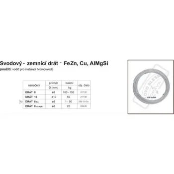 Vázací drát Velkoobchod Vysočina s.r.o. Drát průměr 10 mm - FeZn